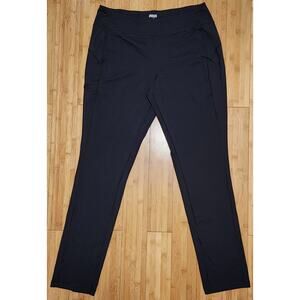 Duluth Trading Company Women's Sz L X 33 NoGA Classic Slim Leg Pants Black Yoga